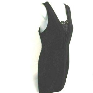 Zinga Womens Sleeveless Sheath Dress Black Small